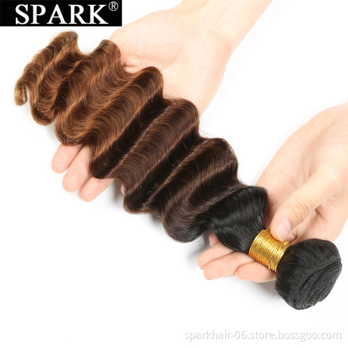 SPARK Deep Wave brazilian hair bundles, brazilian hair, virgin mink brazilian hair bundles